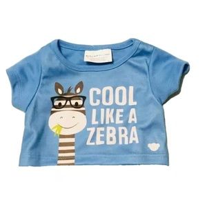 NWT Build-A-Bear Cool Like a Zebra Shirt Glasses